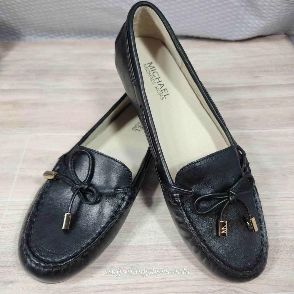 New‎ Without Box Michael Kors Daisy Moc Flats Black Loafers Ladies Flats Sz 7M